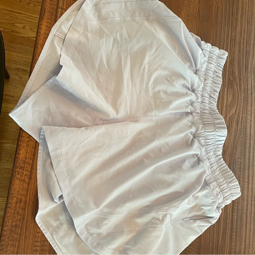 lululemon track that short in baby/pastel blue